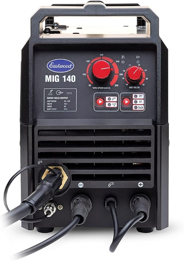 Eastwood 140 Amp 120V MIG Welder Machine for Sheet Metal and Thin Steel Welding | Portable Welding Machine with Gas Regulator and Hose | Perfect for Beginners and DIY Light Metal Fab Projects