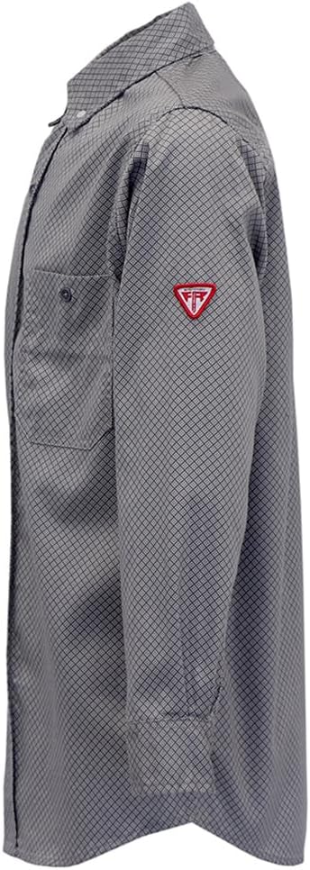 TICOMELA FR Shirt for Men Flame Resistant Shirts 6.5oz Light Weight Plaid Men's Fire Retardant Shirts
