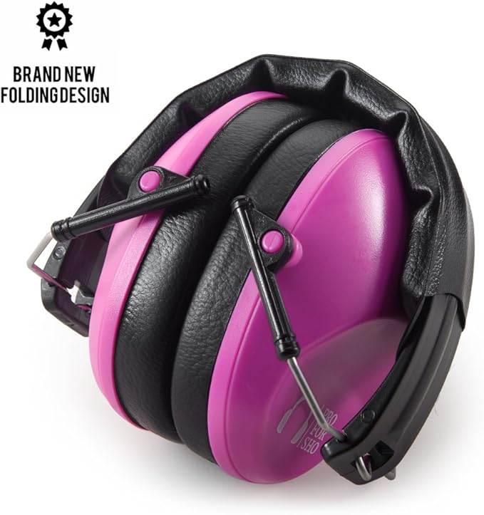 Pro For Sho 34dB NRR Hearing Protection Ear Muffs - Highest NRR in Compact Design, Ear Protection for Shooting, Mowing, Work