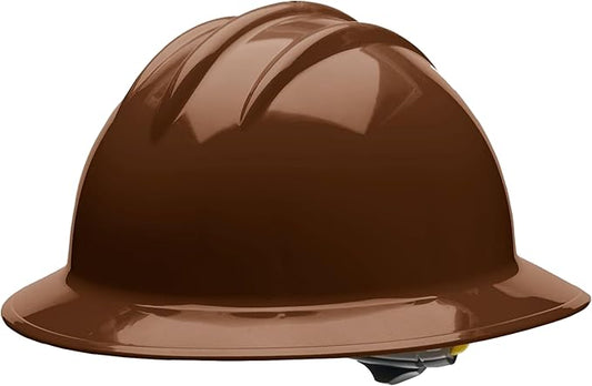 Bullard 3-Rib C34 Full Brim Safety Hard Hat with Spacious Shell, 6-Point Ratchet Suspension, and Cotton Brow Pad