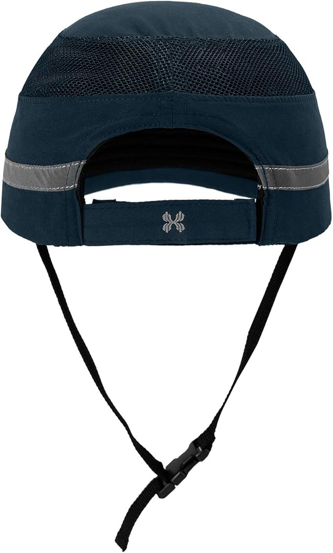 Lightweight Safety Bump Cap - Breathable Baseball Style Protective Hat with Reflective Stripes