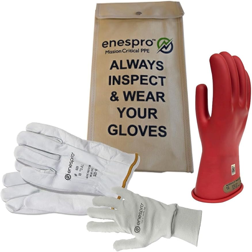 Class 00 Rubber Voltage Insulating Glove Premium Kit