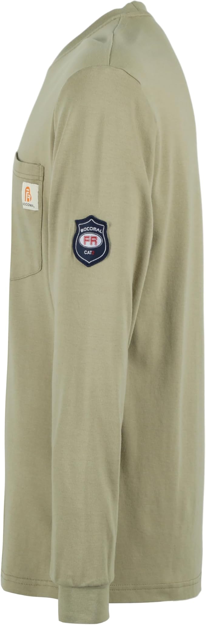 BOCOMAL FR Shirts Lightweight Classic Crew Long Sleeve Fire Resistant Shirt CAT2