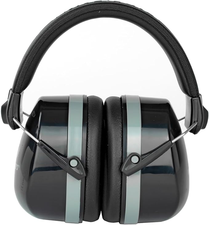 WALKER'S Premium Passive Folding Lightweight 32dB NRR Noise-Blocking Hunting Gun Range Shooting Hearing Protection Muff w/ Padded Headband & PVC Earpads