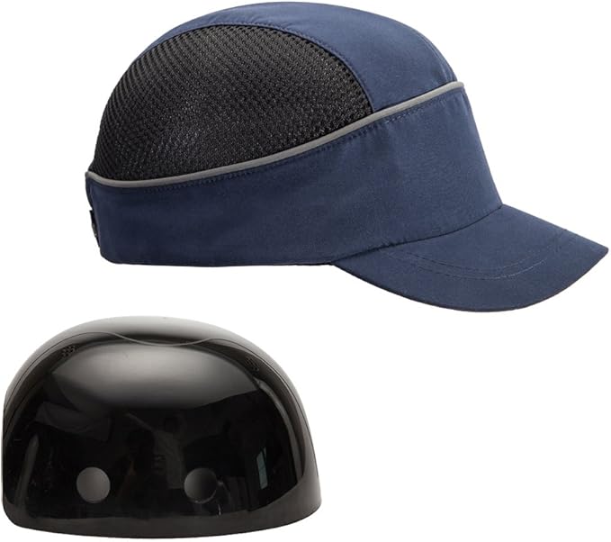 MOHEEN Safety Bump Cap, Baseball Hat Style with Reflective Stripes Lightweight and Breathable Hard Hat Head Protection Cap