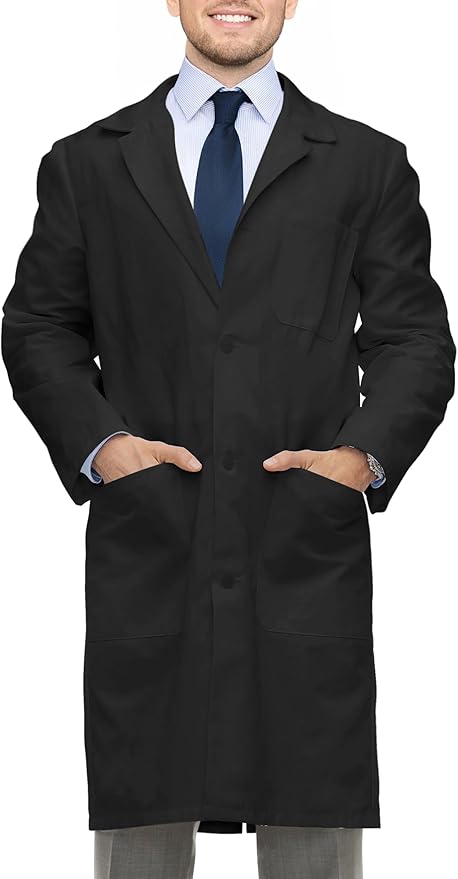 NY Threads Professional Lab Coat for Men Long Sleeve Medical Coat