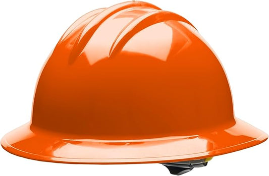 Bullard 3-Rib C34 Full Brim Safety Hard Hat with Spacious Shell, 6-Point Ratchet Suspension, and Cotton Brow Pad
