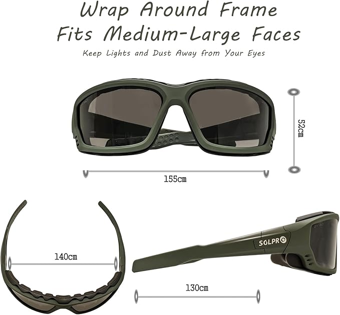 Anti-Fog Safety Motorcycle Riding Sunglasses Foam padded Goggle, Dustproof, Windproof, Hunting, Hiking, Golfing