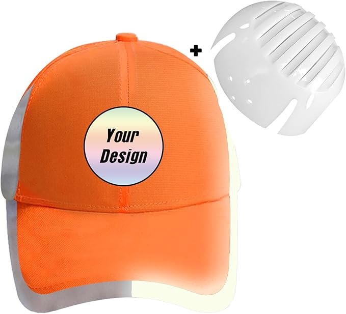 Customizable Safety Bump Cap Baseball Cap Style Hard Hats for Men&Women Lightweight Safety Hat with Reflective Stripes,Round