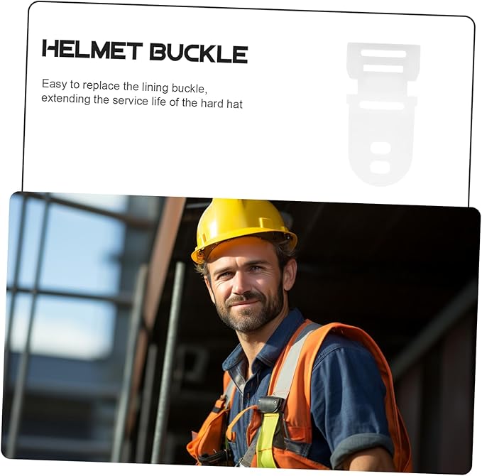 Unomor 20pcs Klein Hard Hat Accessories Chin Strap Buckle Replacement for Hard Hat Sweat Liner Helmet Suspension System