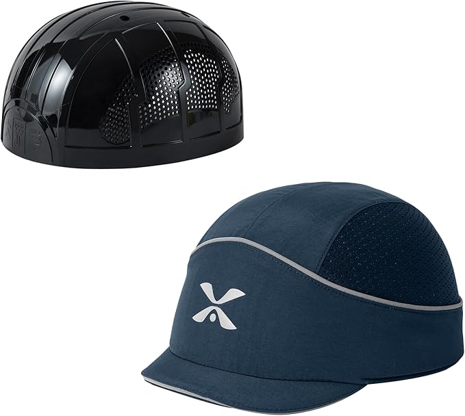 TIHEEN Unisex Safety Bump Cap, Baseball Hat Style with Reflective Stripes Lightweight and Breathable Hard Hat Head Protection Cap