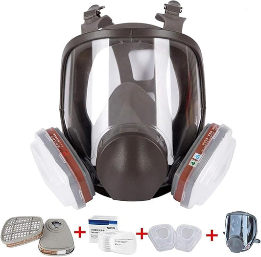No/Brand 15in1 Full Face Respirator Reusable,Full Face Wide Field of View,Widely Used in Organic Gas,Paint spary, Chemical,Woodworking(for 6800 Respirator)