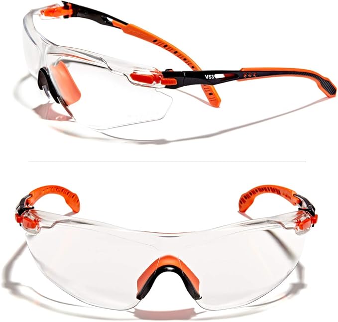 OPTIFENSE™ VS3 Anti Fog, Premium CLEAR/TINTED Safety Glasses, ANSI Z87+ (Click for frame/lens option)
