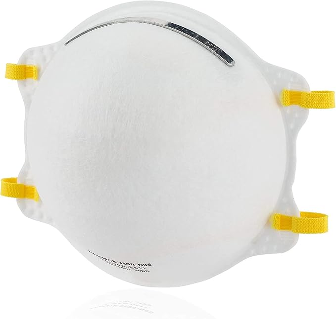 NIOSH Certified MAKRITE 9500-N95 Pre-Formed Cone Particulate Respirator Mask, M/L Size (Pack of 20 Masks)