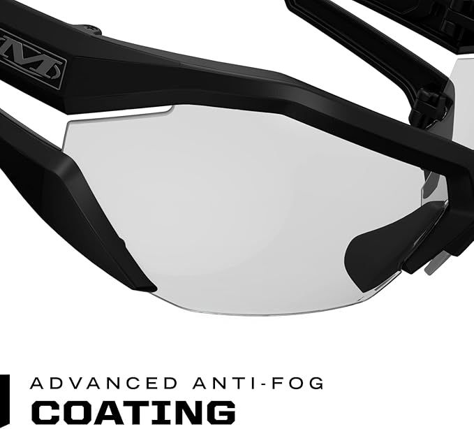Mechanix Wear: Vision Type-V Safety Glasses with Advanced Anti Fog, Scratch Resistant, Half Framed Protective Eyewear, Lightweight Glasses with Adjustable Arms and Nose (Clear Lens)