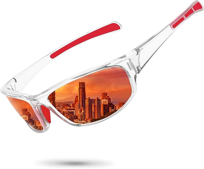 Sports Polarized Sunglasses for Men Women Wrap Around Sun Glasses Fishing Cycling Driving Running UV Protection
