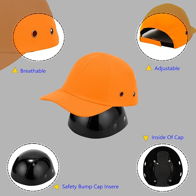 Safety Bump Cap Baseball Hat Style Lightweight Head Protection Cap Breathable Hard Hat for Men Women