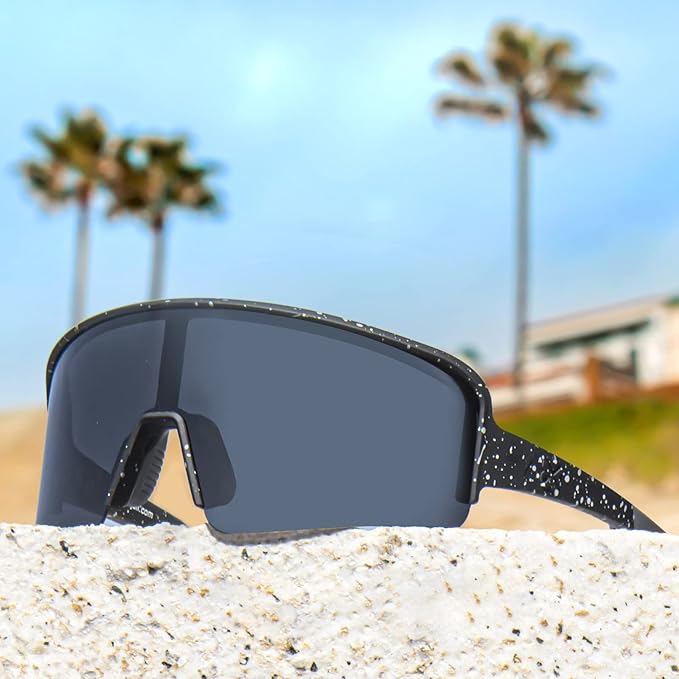 MAXJULI Polarized Sunglasses for Men Women, Windproof Outdoor Sports Cycling Running UV400 Protection Sun Glasses 8121