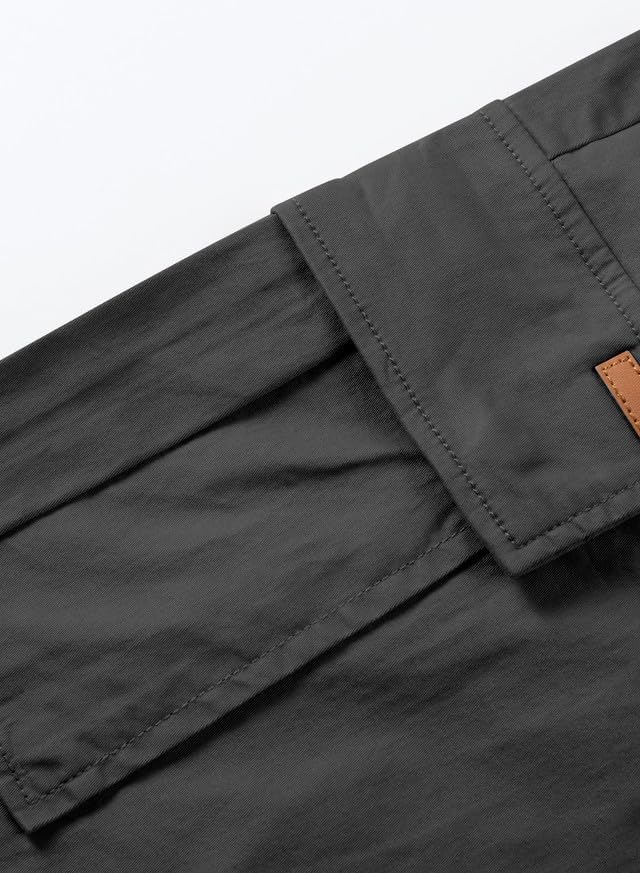 JMIERR Mens Casual Twill Cargo Shorts Cotton Drawstring Classic Cargo Stretch Short with 6 Pockets