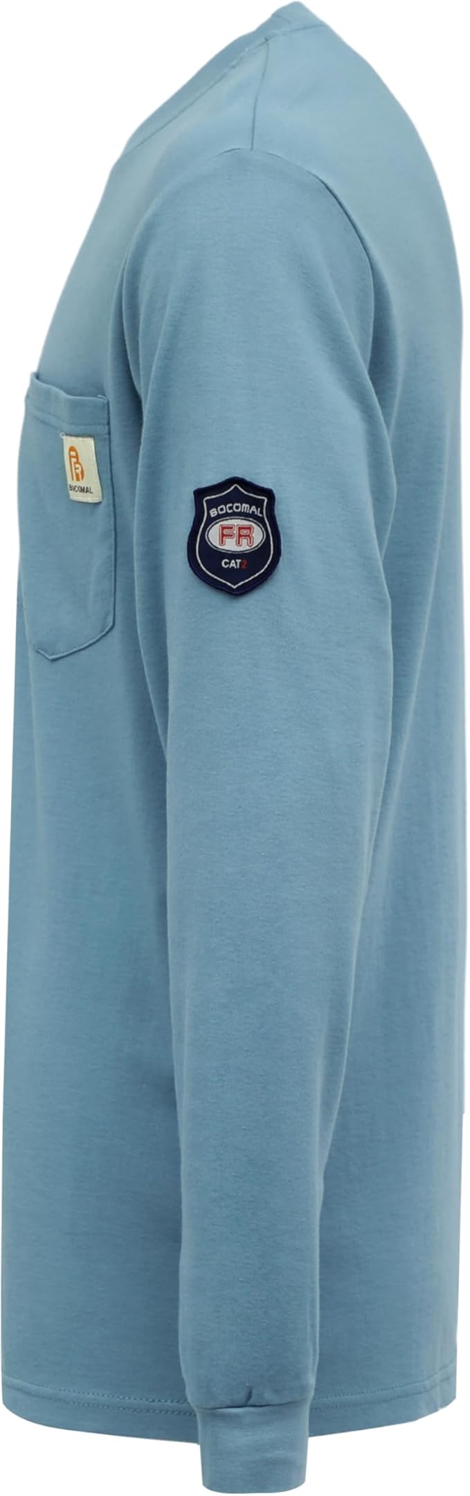 BOCOMAL FR Shirts Lightweight Classic Crew Long Sleeve Fire Resistant Shirt CAT2