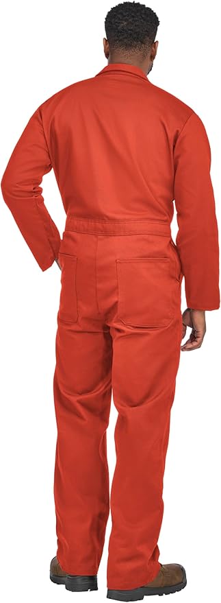 Bulwark FR mens Flame Resistant 9 Oz Twill Cotton Classic Coverall With Hemmed Sleeves