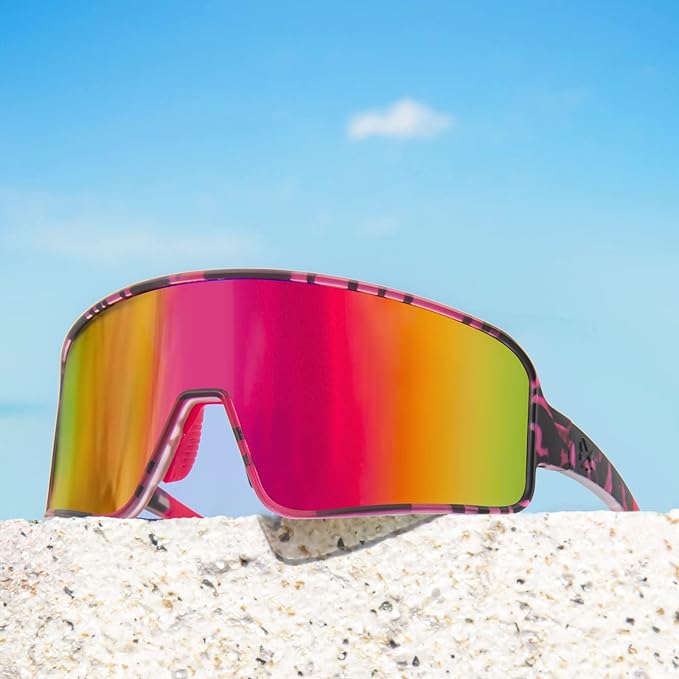 MAXJULI Polarized Sunglasses for Men Women, Windproof Outdoor Sports Cycling Running UV400 Protection Sun Glasses 8121