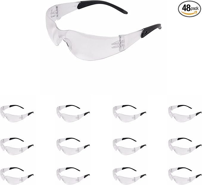 ATERET Protective Polycarbonate Safety Glasses w/TPR Coated Temples For Safety Protection