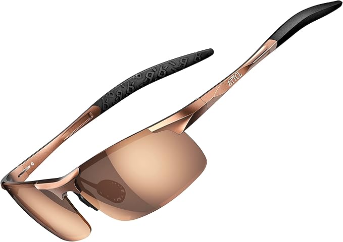 ATTCL Men's Fashion Driving Polarized Sunglasses for Men - Al-Mg metal Ultralight Frame