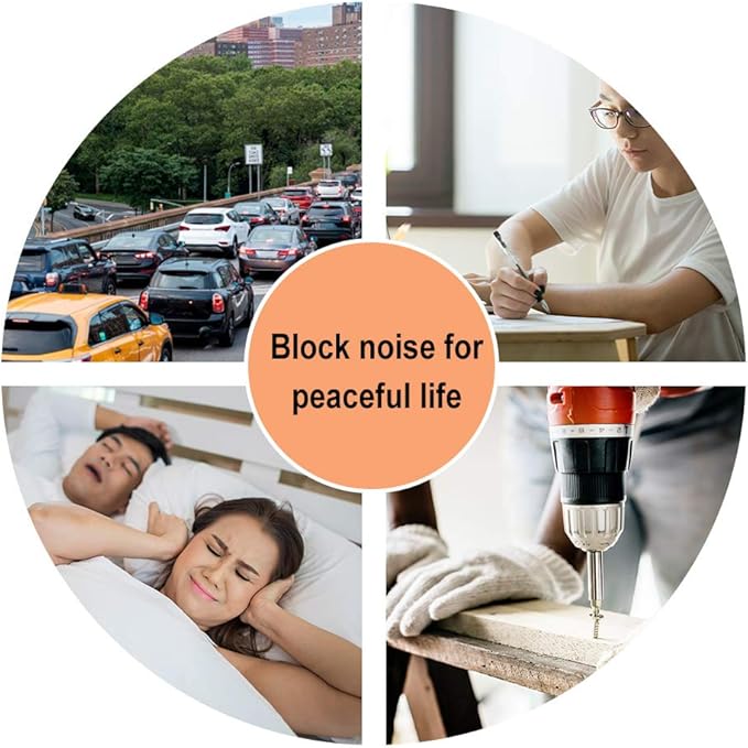 Foam Corded Ear Plugs 100 Pair - 32dB Noise Cancelling Shooting Hearing Protection Ear Plugs for Noise Reduction Construction Work Safety Mowing Industrial - Disposable Ear Plugs with Cord Bulk