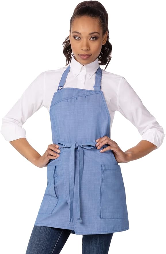 Chef Works Unisex Medford Short Bib Apron