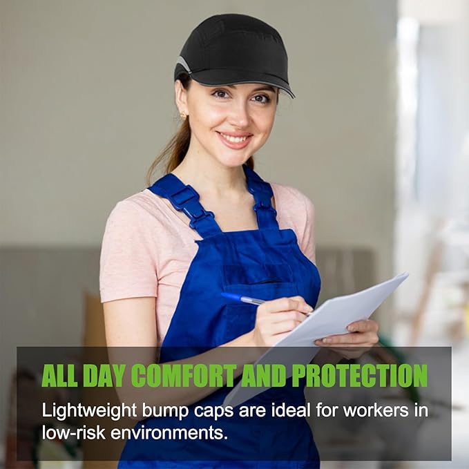 GREEN DEVIL Safety Bump Cap Super Lightweight Breathable Baseball Cap Style Head Protection Hard Hat for Men Women