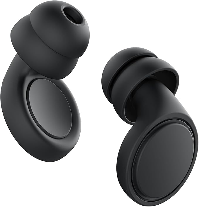 Ear Plugs for Sleeping Noise Cancelling, Soft Silicone Ear Plugs Hearing Protection 30dB, Reusable Earplugs for Concert, Festival, Sleep and Noise Sensitivity - Black