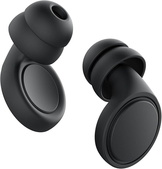 Ear Plugs for Sleeping Noise Cancelling, Soft Silicone Ear Plugs Hearing Protection 30dB, Reusable Earplugs for Concert, Festival, Sleep and Noise Sensitivity - Black