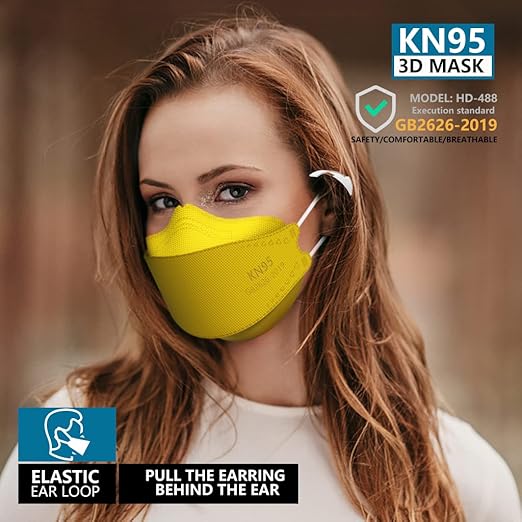 KN95 Face Masks 100 Pack, Breathable Comfortable and Disposable KN95 Mask, Multicolor