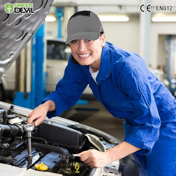 GREEN DEVIL Safety Bump Cap Super Lightweight Breathable Baseball Cap Style Head Protection Hard Hat for Men Women