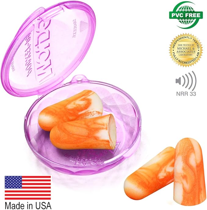 MOLDEX Soft Foam Earplugs 10 Pairs Softies® Ear Plugs for Sleeping, Snoring, Work, Travel, Shooting -33dB Highest NRR Made in USA