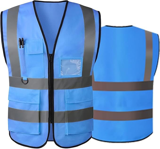 Tydon Guardian Reflective Safety Vest for Women Men High Visibility Security With Pocket Zipper Front Meet ANSI/ISEA Standard