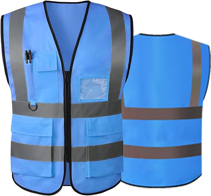 Tydon Guardian Reflective Safety Vest for Women Men High Visibility Security With Pocket Zipper Front Meet ANSI/ISEA Standard