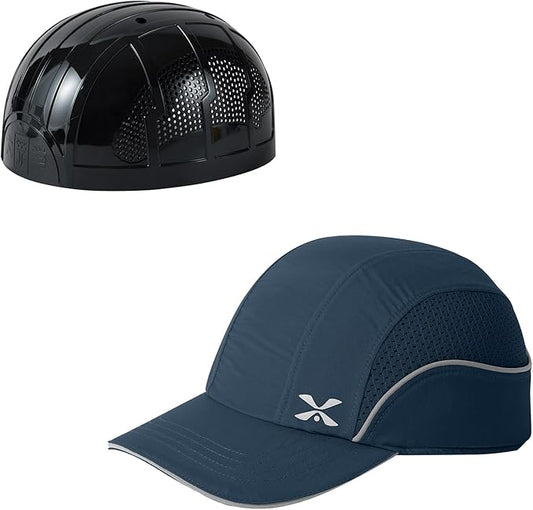 TIHEEN Unisex Safety Bump Cap, Baseball Hat Style with Reflective Stripes Lightweight and Breathable Hard Hat Head Protection Cap