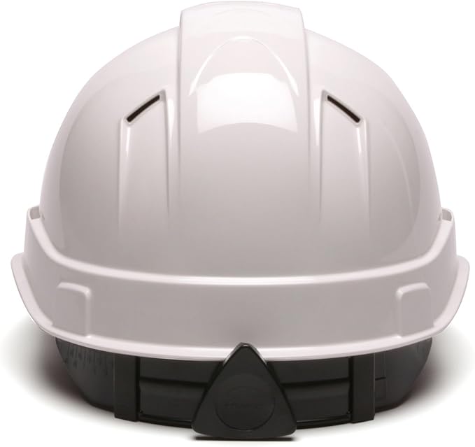 Pyramex Ridgeline Cap Style Hard Hat, Vented, 4-Point Ratchet Suspension, White