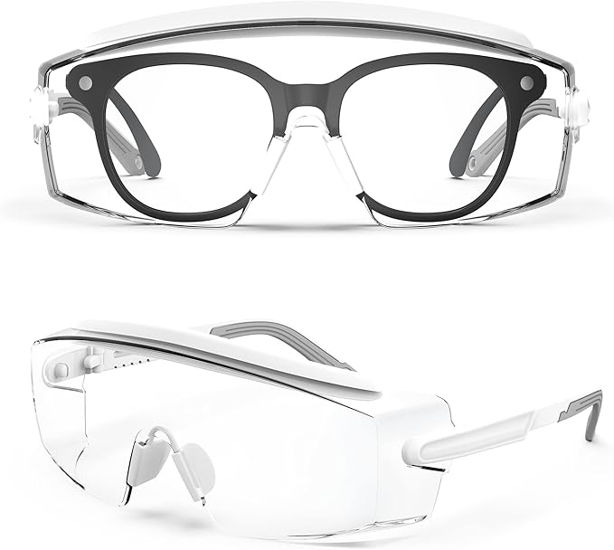Anti Fog Safety Glasses Safety Goggles Over Glasses Protective Glasses with Anti Scratch Lenses Adjustable