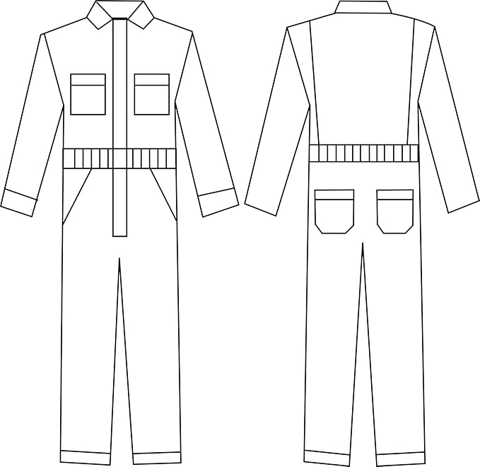 M&M SCRUBS Overall Workwear Men Long Sleeve Coveralls