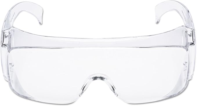 3M TGV0120 Tour Guard V Safety Glasses, One Size Fits Most, Clear Frame/Lens, 20/Box