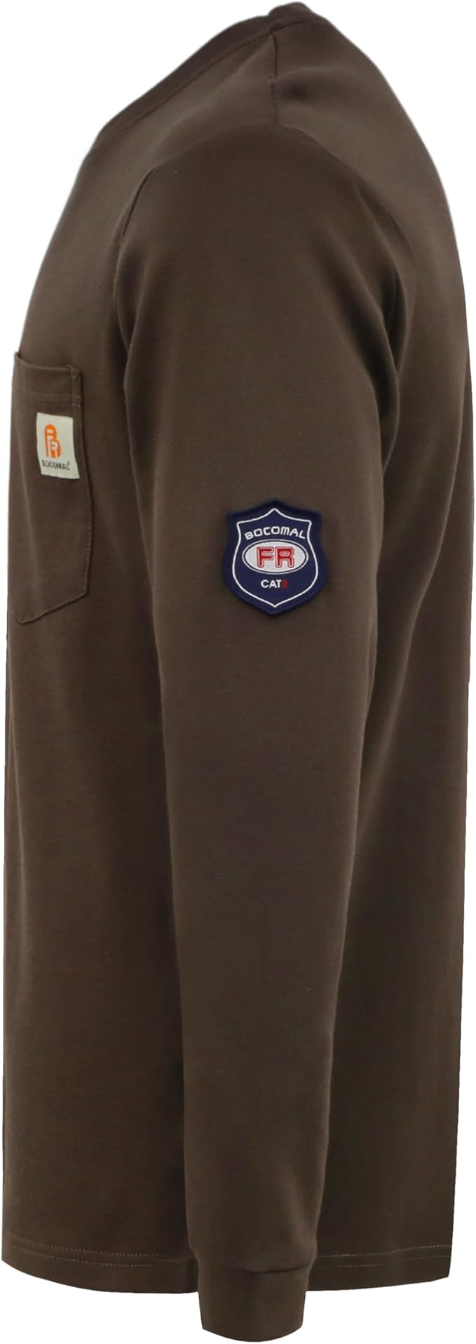 BOCOMAL FR Shirts Lightweight Classic Crew Long Sleeve Fire Resistant Shirt CAT2