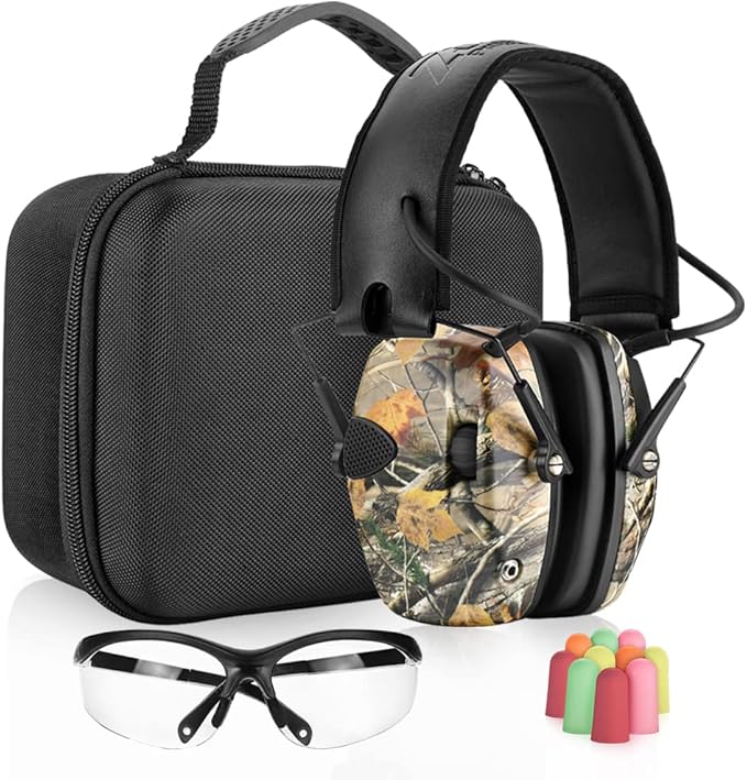 ZOHAN EM054 Electronic Ear Protection for Shooting Range with Sound Amplification Noise Reduction, Ear Muffs for Gun Range