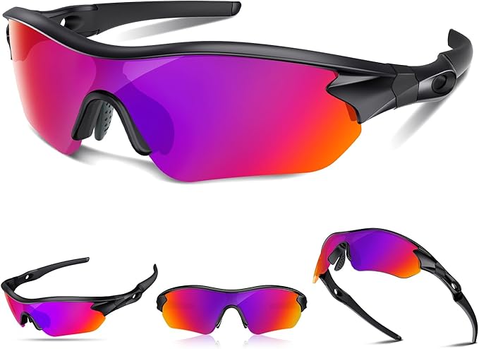 Polarized Sports Sunglasses for Men Women Youth Baseball Running Fishing Tennis Golf Cycling Driving Motor TAC UV400 TR90