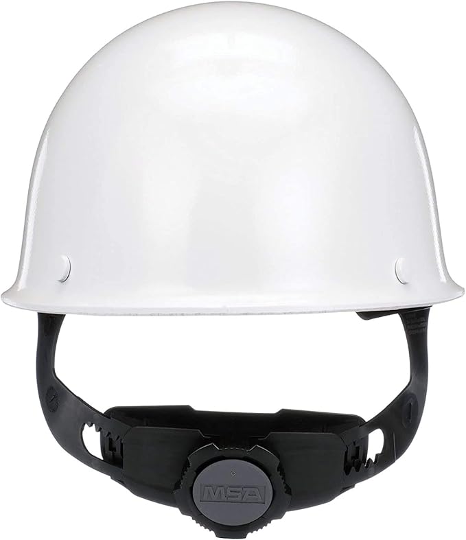 MSA Skullgard Cap Style Safety Hard Hat with Suspension - Non-Slotted Cap, Made of Phenolic Resin, Radiant Heat Loads up to 350F | Fas-Trac III Ratchet Suspension