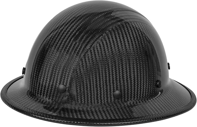 GREEN DEVIL Carbon Fiber Full Brim Hard Hat OSHA & ANSI Rated Hardhat for Men with Brim Guard