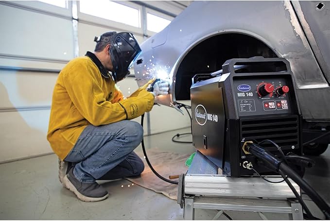 Eastwood 140 Amp 120V MIG Welder Machine for Sheet Metal and Thin Steel Welding | Portable Welding Machine with Gas Regulator and Hose | Perfect for Beginners and DIY Light Metal Fab Projects