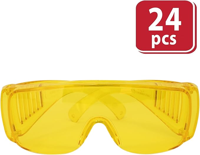 BISON LIFE Diamont Vented Over Glasses Safety Glasses | Meets ANSI Z87.1, Impact Resistant Polycarbonate Lens